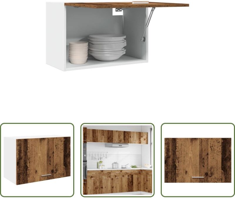 vidaXL Wandregal - Hängeschrank Lyon Altholz-Optik 60x31x40 cm Holzwerkstoff