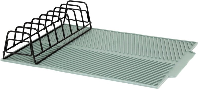 5five Simply Smart - Silikon-Trocknungsmatte für Geschirr mit Tellerhalter, 43,5 x 33 x 8,5 cm