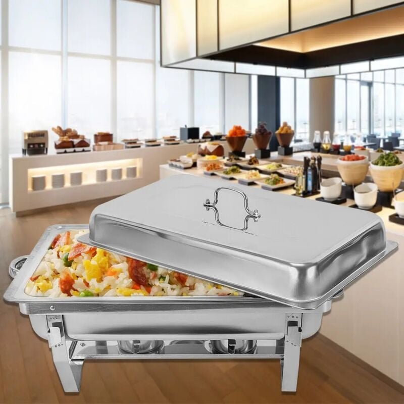 Chafing Dish Speisenwärmer Rechaud Wärmebehälter Warmhaltebehälter Edelstahl für Buffets, Hotelfrühstücksbereiche, Cater...
