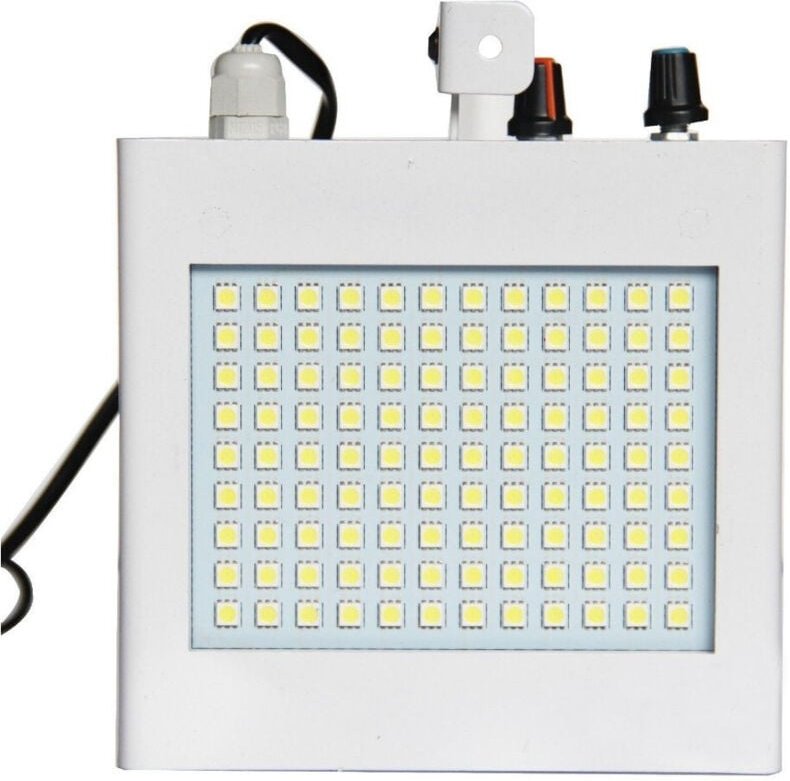 Trade Shop Traesio - Trade Shop - projektor-scheinwerfer strobe-effekt 108 led weisses licht einstellbare musiksteuerung...