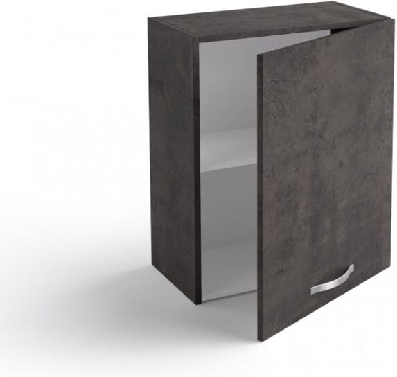 Küchenblock aufgehängt 60x33x72 cm aus weißem Holz matt mit einer Tür - Massa