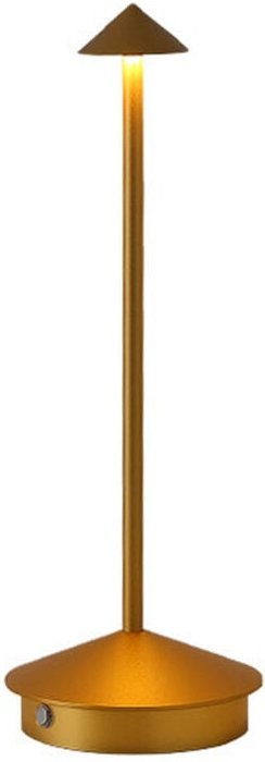 (Gold) Tragbare wiederaufladbare Tischlampe, batteriebetrieben, 3-Ton-Beleuchtung, geeignet für Schlafzimmer, Restaurant...