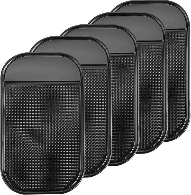 Set mit 5 rutschfesten Armaturenbrettmatten - Multifunktional - Hitzebeständig - Für Handys, Schlüssel, Sonnenbrillen, G...