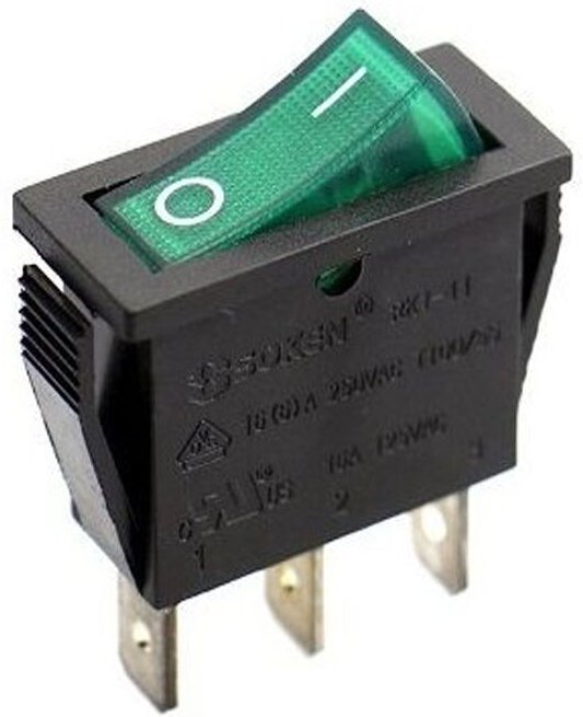 16A 250 V Standard -Grüner Lichtschalter