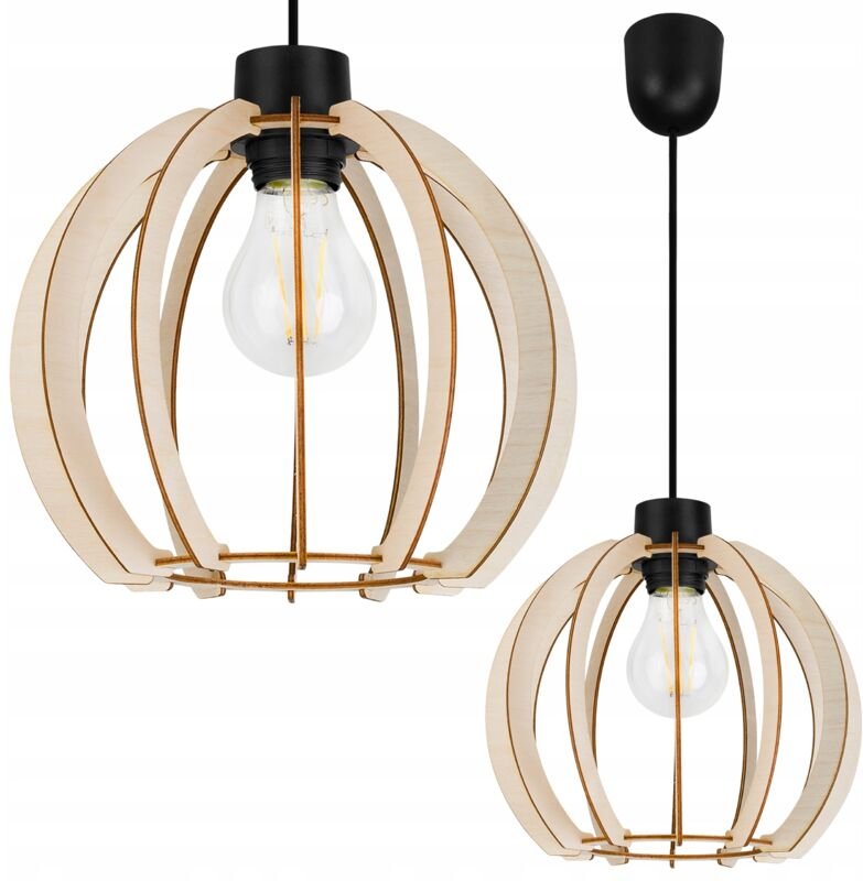 Moderne Led-Deckenhängelampe Aus Holz