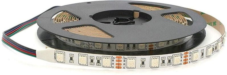Trade Shop - LED-STREIFEN 5050 60LED/MT RGB 12V 7W/MT SPULE 5 METER IP20 5050-L-RGB -