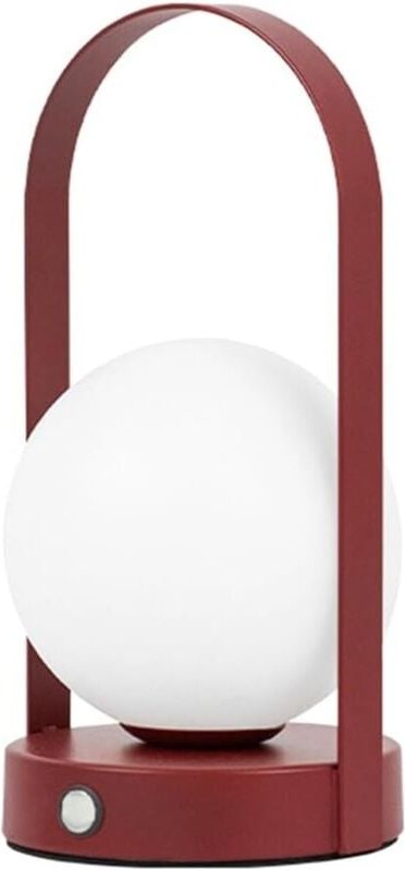 Dimmbare tragbare Tischlampe aus Metall für den Außenbereich, wiederaufladbare Nachttischlampe für Schlafzimmer, weinrot...