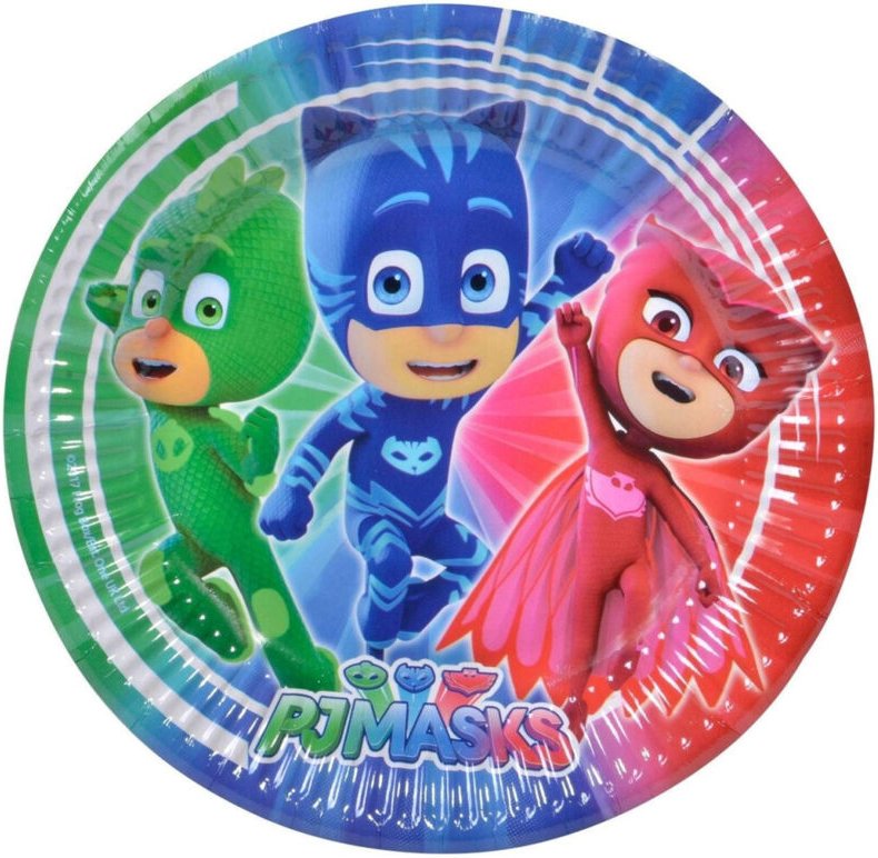 Trade Shop Traesio - Trade Shop - set 16 pezzi piatti usa und getta piatto 19.5 cm pj mask nickelodeon pijamax -