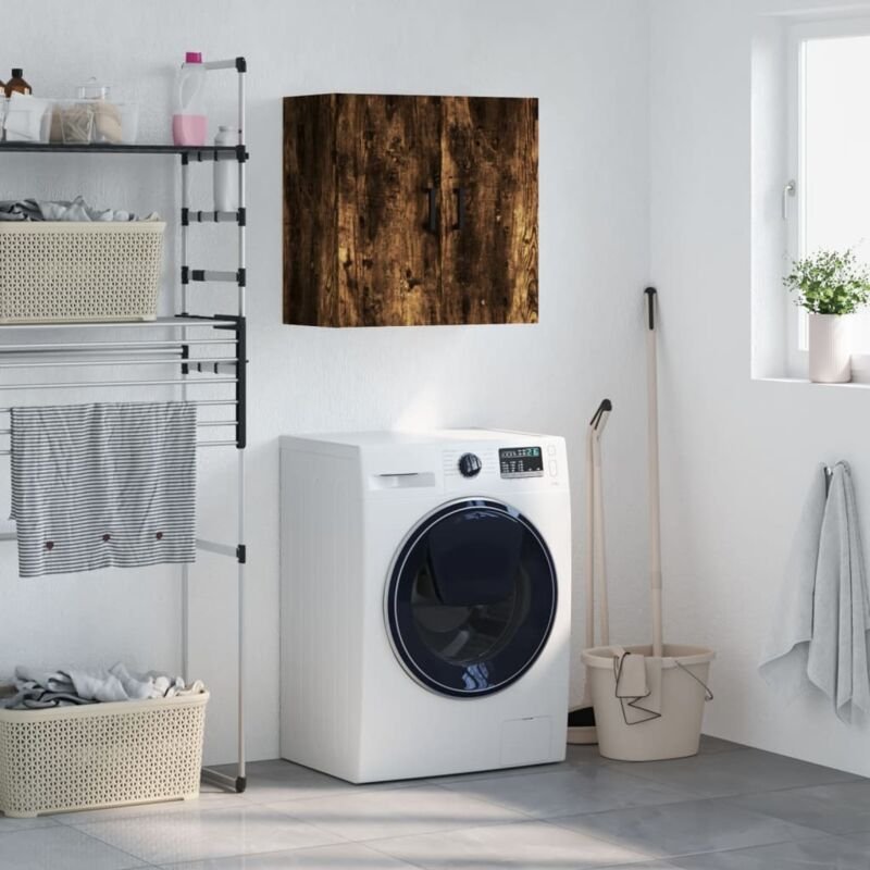 Wandschrank Räuchereiche 60x31x60 cm Holzwerkstoff Vidaxl