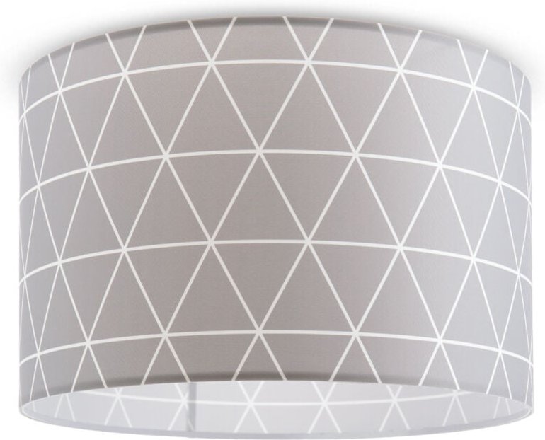 Deckenlampe Pendelleuchte Wohnzimmer Schlafzimmer Hängelampe Skandi Rauten E27 Grau (Ø38cm), Deckenleuchte - Weiß - Paco...