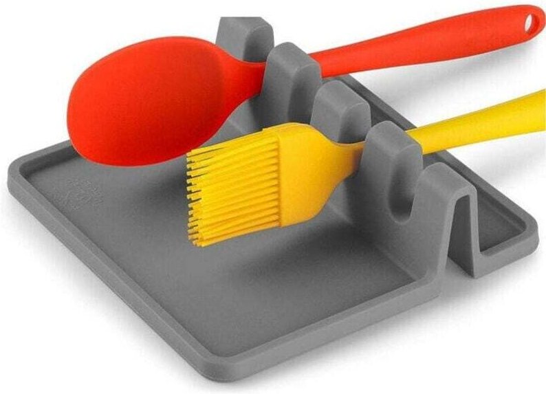 Porte-couverts en silicone avec bac d'égouttage, adapté à différents types de couverts, résistant à la chaleur, sans BPA...