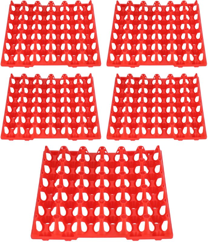 ZASCHMOY Stapelbare Eierkartons, 30 Eierkartons mit Fächern, Stütztablett für sichere Lagerung und Transport - Kunststof...