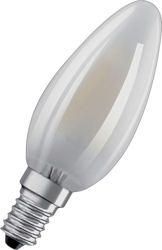 Osram - Filament led Lampe mit E14 Sockel, Warmweiss (2700K), Kerzenform, 4W, Ersatz für 40W-Glühbirne, matt, led Retrof...