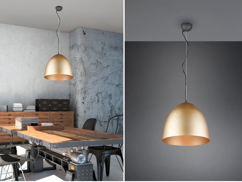 Vintage Pendelleuchte tilda einflammig Metall Messing, ø 40cm