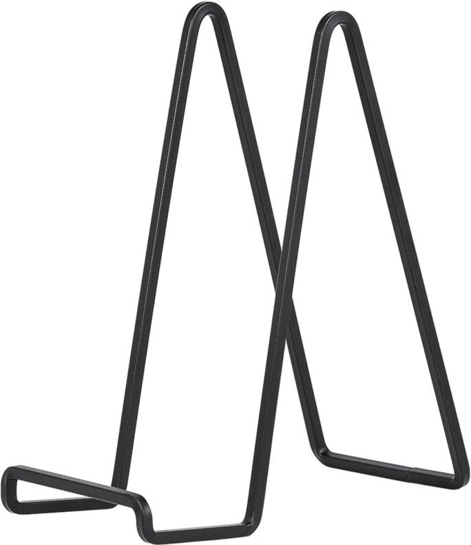 Tellerständer mit Staffelei – 25 cm Metallteller – Tischstaffelei aus Eisen für dekorative Teller Platten Bücher Teller