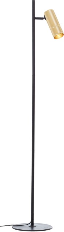 Brilliant Stehlampe Marty LED-Stehleuchte, 130 cm, GU10, 350 lm, 3000 K, schwarz/matt goldfarben