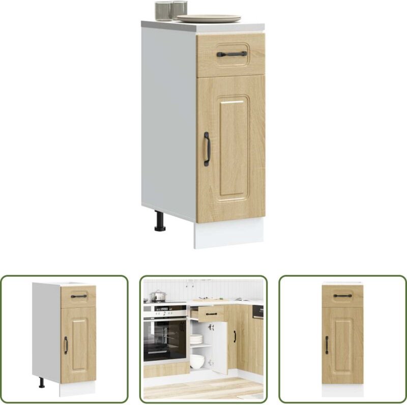 Holzwerkstoff - Küchenunterschrank Kalmar Sonoma-Eiche Holzwerkstoff