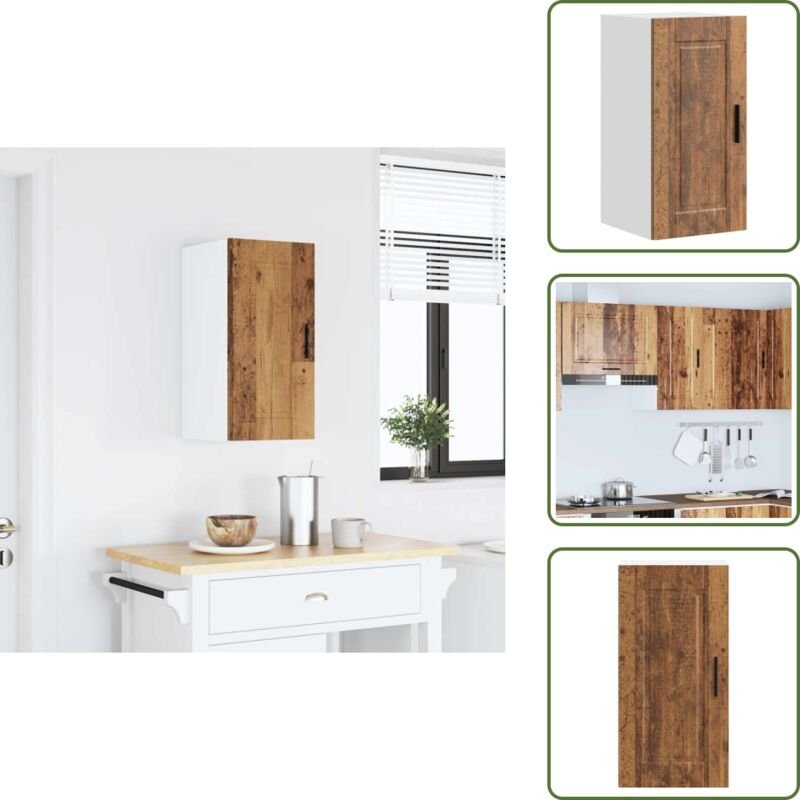The Living Store Küchen-Hängeschrank Porto Altholz-Optik Holzwerkstoff - Wandregal