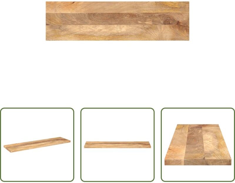 Massivholz - Tischplatte 100x20x2,5 cm Rechteckig Massivholz Mango