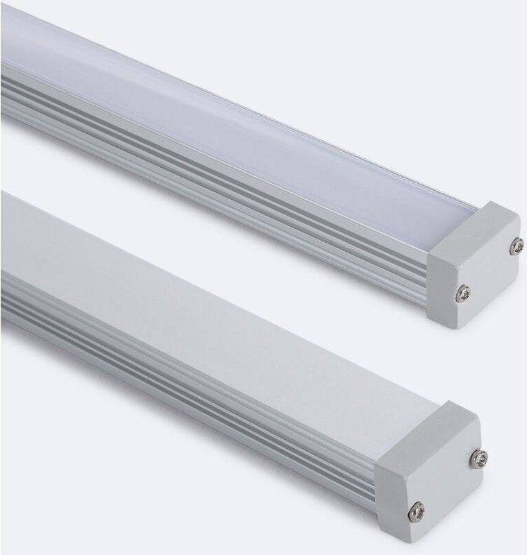 Thumbnail - Aluminiumprofil Wasserdicht IP65 Oberfläche 2m für led Streifen bis 10 mm Aluminium 2 m Weiß transluzent