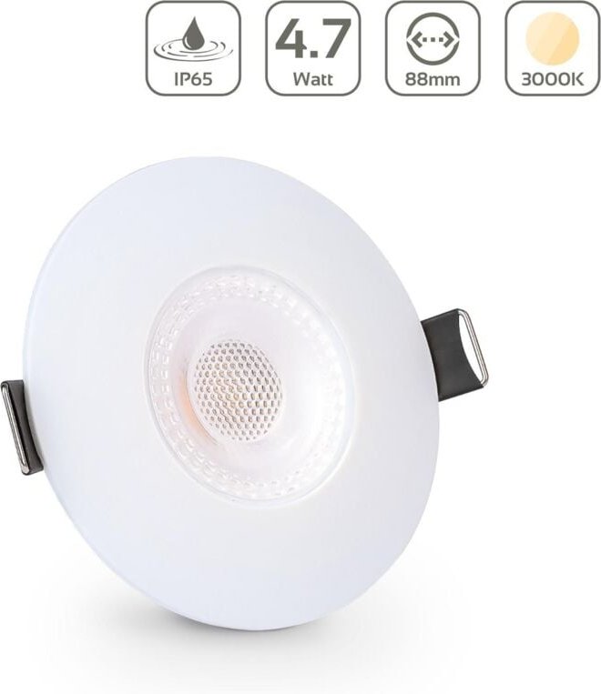 LED Einbaustrahler IP65 4,7W - Farbe: weiß - Lichtfarbe: 3000K