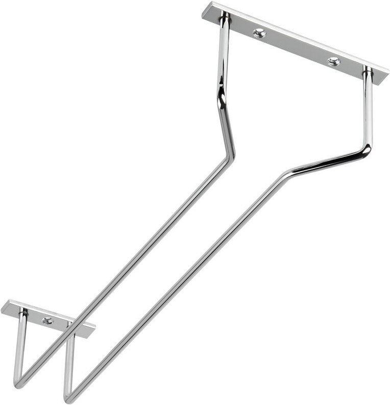 Thumbnail - Gläserhalter für 1 Glasreihe 120 x 355 x 70 mm Chrom poliert Schrankhalterung für Weingläser Sektgläser Biertulpen Weing...