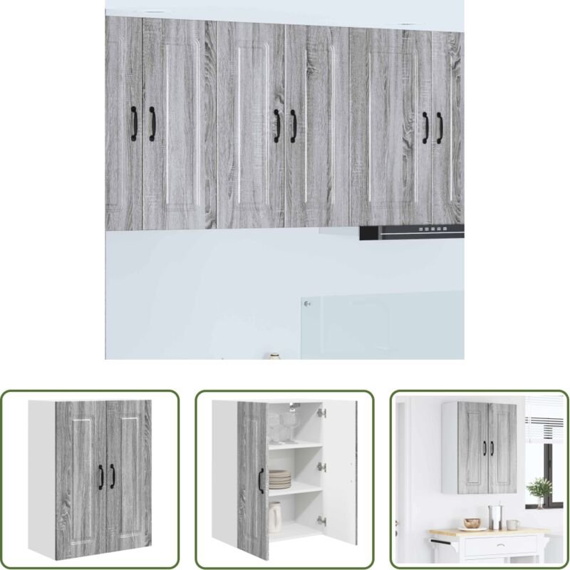 Küchenregal - Küchenschrank mit Speicher Kalmar Graues Sonoma 60 x 31 x 80 cm