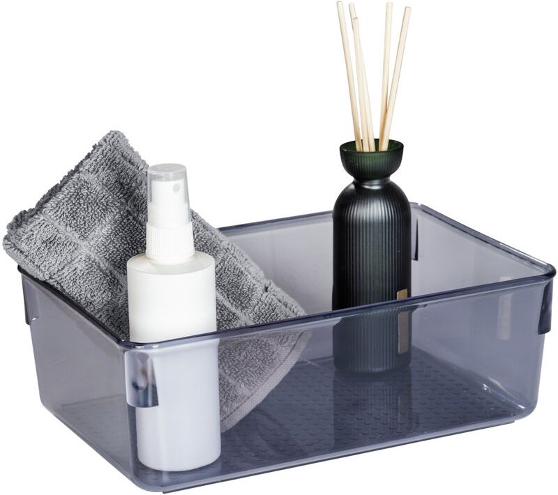 Kunststoff Badbox San Diego in Grau 24,4 x 8,5 x 16,3 cm - Grau - Wenko