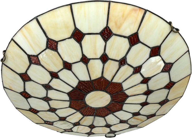 Tiffany Deckenleuchte 40 cm E27 2x60W braun rund Marvel 8091 Rabalux