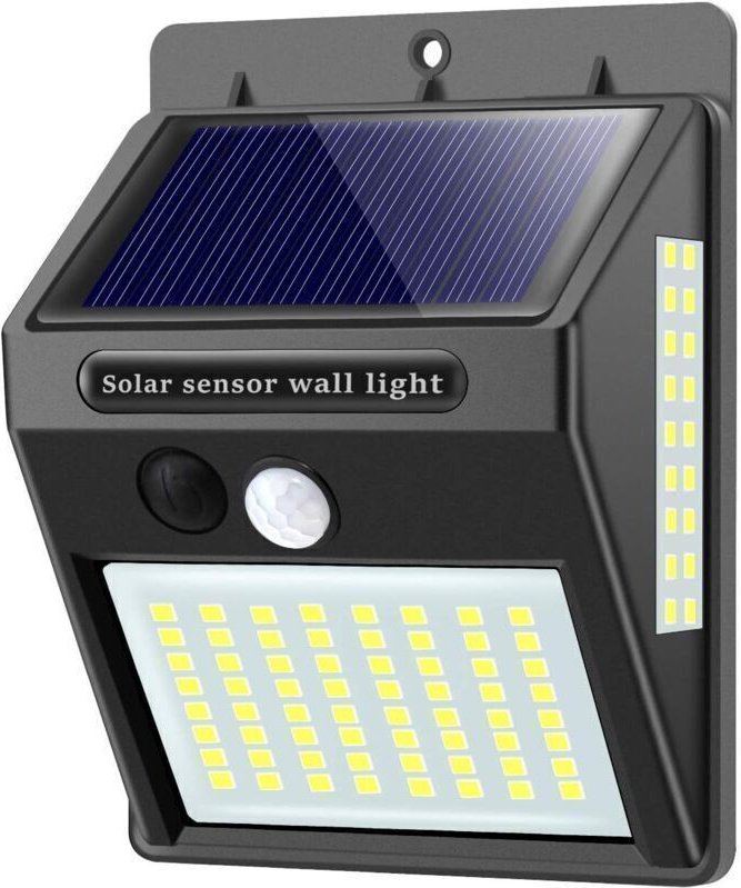 Solarleuchte für den Außenbereich mit Bewegungsmelder, 100 hochwertige LEDs – 1000 Lumen, 1200-mAh-Akku, wasserdicht, fü...