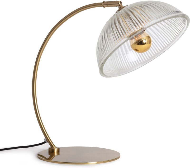 Ledkia - Tischlampe Metall und Glas Shila Gold