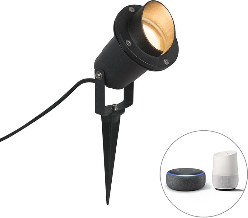 Smart Spike schwarz IP65 inkl. WiFi GU10 - Fertig