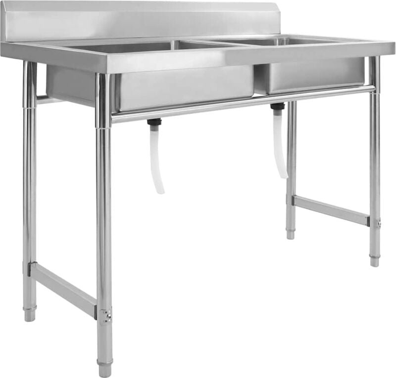 Küchenspüle Doppelbecken Edelstahl - Vidaxl