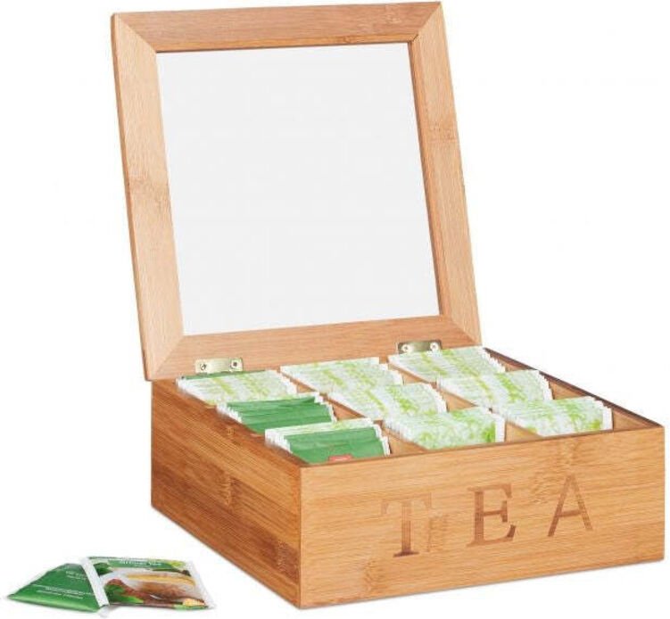 Northix - Teetisch aus bambus mit 9 fachern