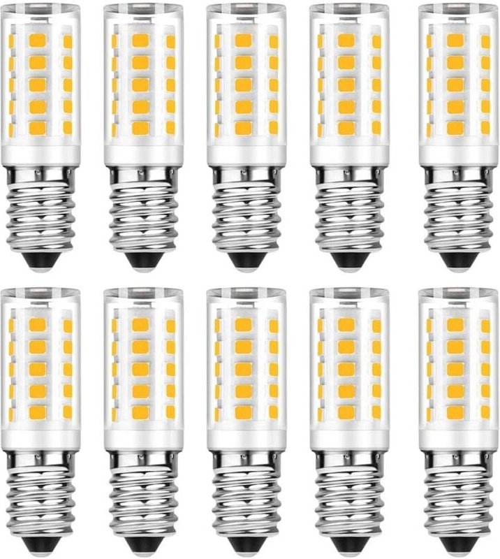 Memkey - E14 LED-Glühbirne, Kaltweiß 6000 k, 5 w entspricht 50 w Glühlampe, 400 lm, nicht dimmbar, 10 Stück