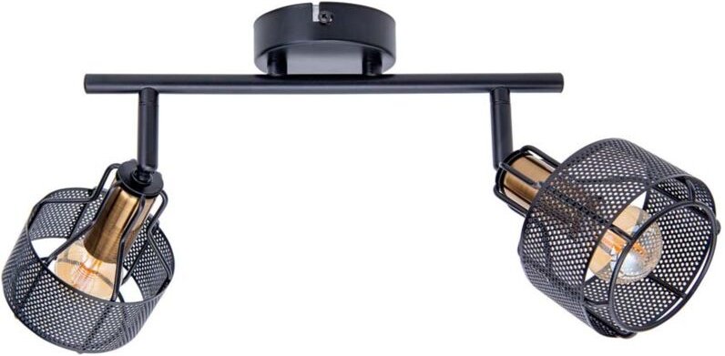 Deckenleuchte Deckenlampe Wohnzimmerlampe Metall Schwarz L 32 cm 2-Flammig