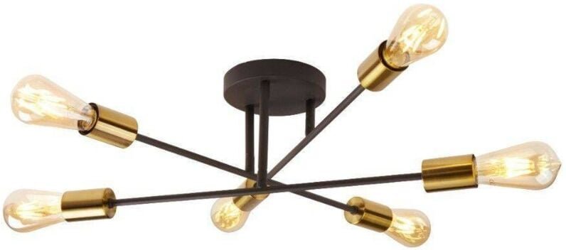 Searchlight - Design Decken Strahler Arme verstellbar Leuchte schwarz Vintage Lampe messing