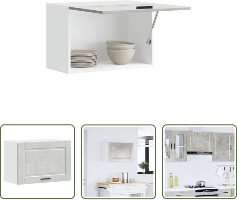 Wandregal - Küchen-Hängeschrank Porto Betongrau Holzwerkstoff