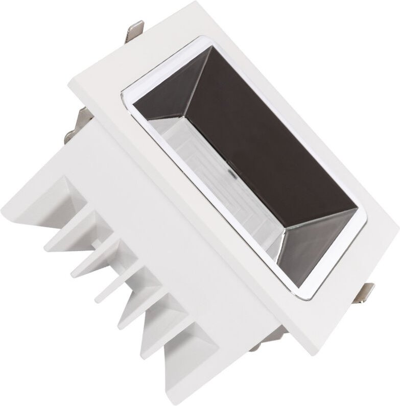 Efectoled - led Downlight Einbaustrahler 10W Eckig Premium CRI90 lifud Ausschnitt 100x100 mm 2700K Warmweiß