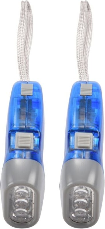 2X Handpresse LED Taschenlampe Laterne Dynamo Mini Taschenlampe LED Notstrom Dynamo Taschenlampe Selbstaufladende Hand L...