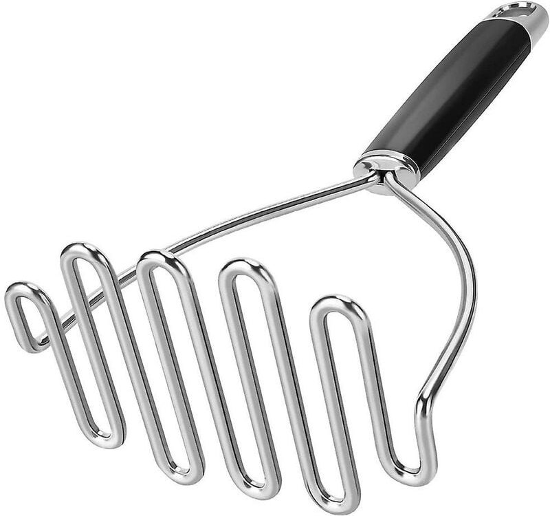 Kartoffelstampfer aus Edelstahl, Kartoffelstampfer, bestes Küchenwerkzeug für Bohnen, (Silber)