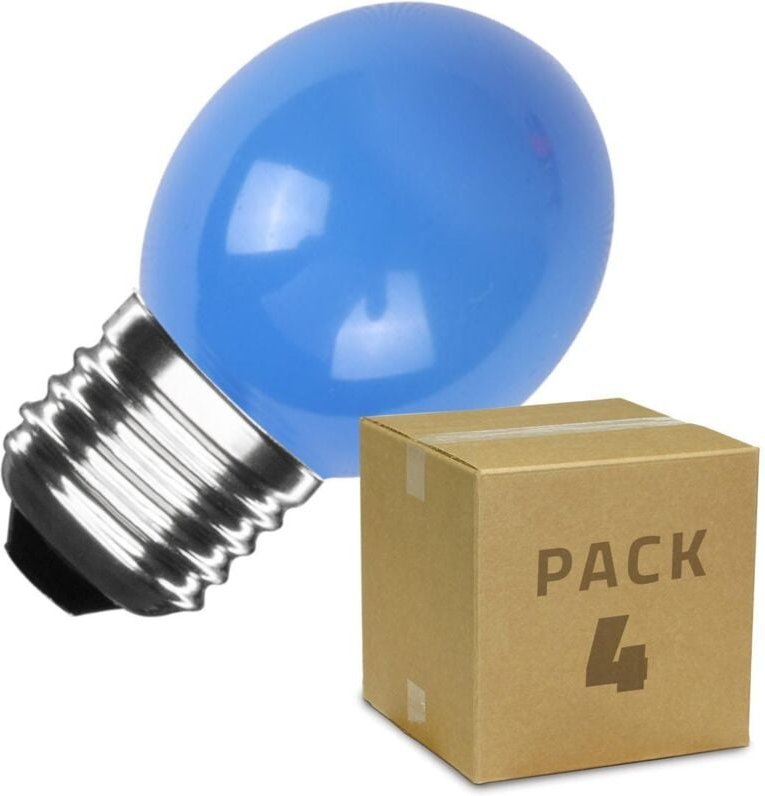 4er Pack LED-Glühbirnen E27 3W 300 lm G45 Blau Blau