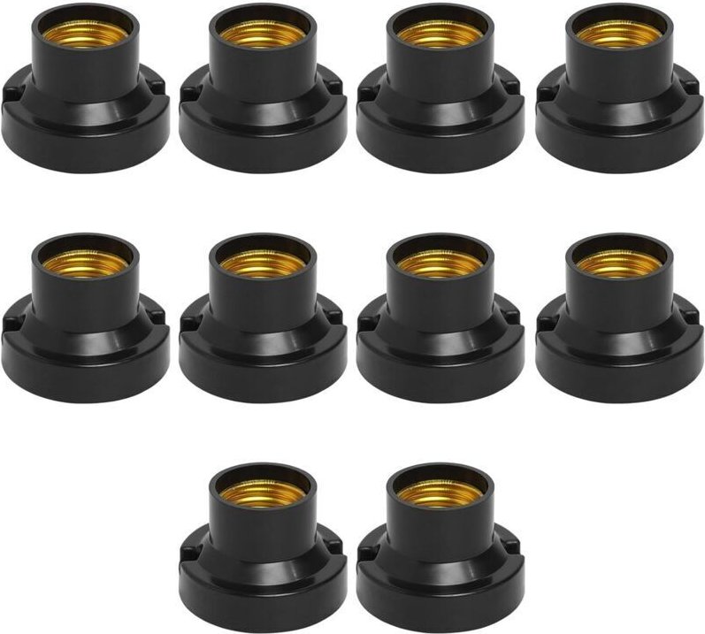 10 Stück E27-Schraubfassungen für Deckenleuchten auf Baustellen, E27-Sockel-Deckenleuchtenhalter, Einbau-Deckenleuchtenh...