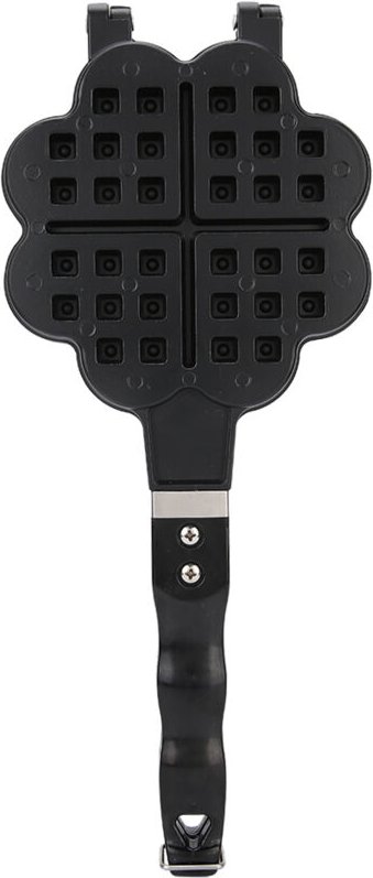 Dioche Herzförmige Waffelform aus Aluminiumlegierung, leicht, antihaftbeschichtet, langlebig mit Griff aus Edelstahl 304