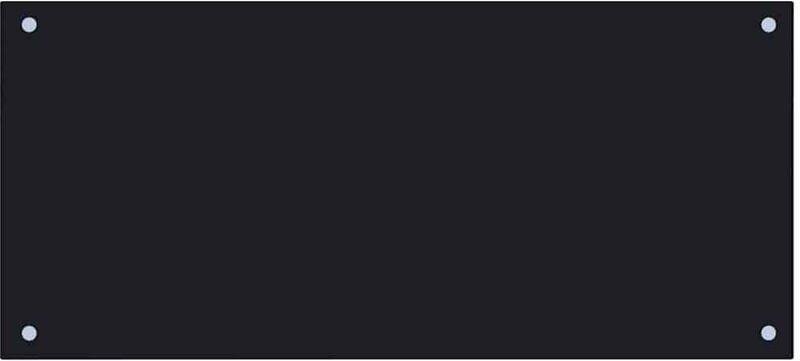 vidaXL Küchenrückwand Schwarz 90x40 cm Hartglas