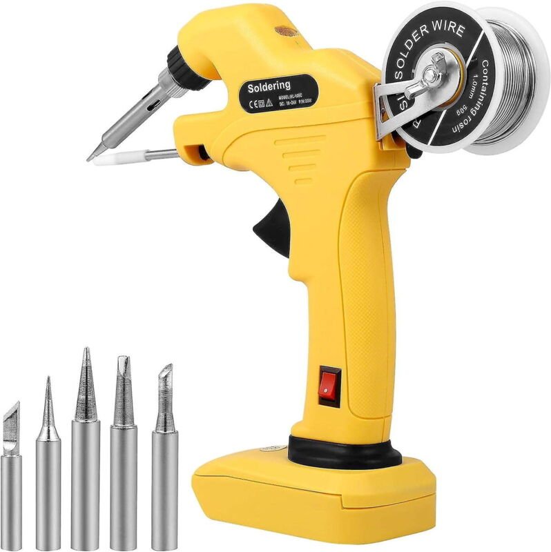 Mu 30W 18-24V 200-480 Lötkolben-Set, kabelloser Lötkolben mit einstellbarer Temperatur, schneller Aufheizzeit, akkubetri...