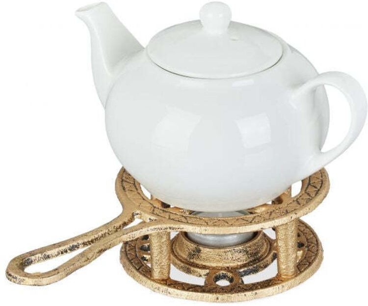 Antike teekanne in gold 88415