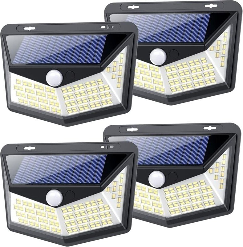 Solarleuchten für den Außenbereich, 164 LEDs, Solarleuchten für den Außenbereich, Bewegungsmelder, superhell, 270° Beleu...
