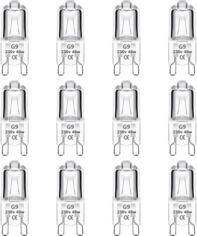 Aiperq - ymyny 12er-Pack G9-Halogenlampe, 40 w, 230 v, dimmbar 0–100 %, 480 lm, Warmweiß 2700 k, G9-Halogenlampe mit Bi-...