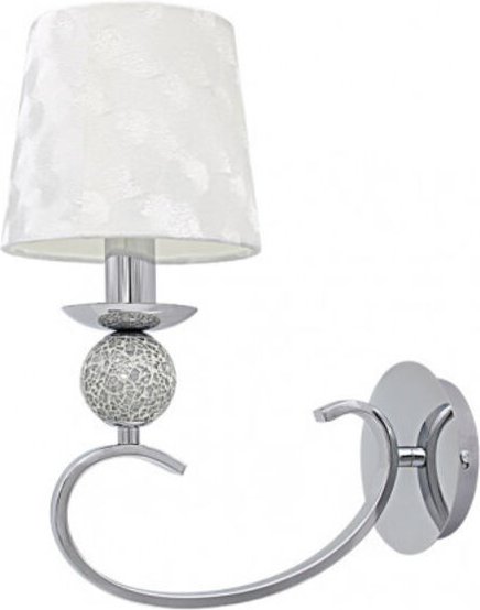 Wandleuchte ubeda 1xe14 chrom weiß lampenschirm 34x15x25 cm